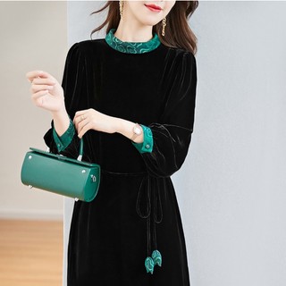 Đầm Nhung Cao Cấp Phong Cách Thời Trang Thu Đông Mới Cho Nữ