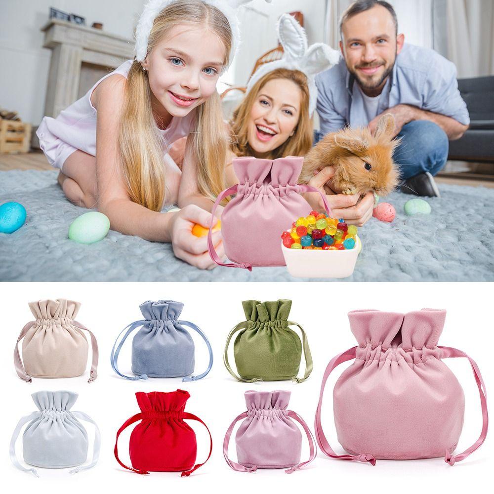 CHOOKEY Set 2 Túi Đựng Quà Hình Thỏ Phục Sinh Dễ Thương