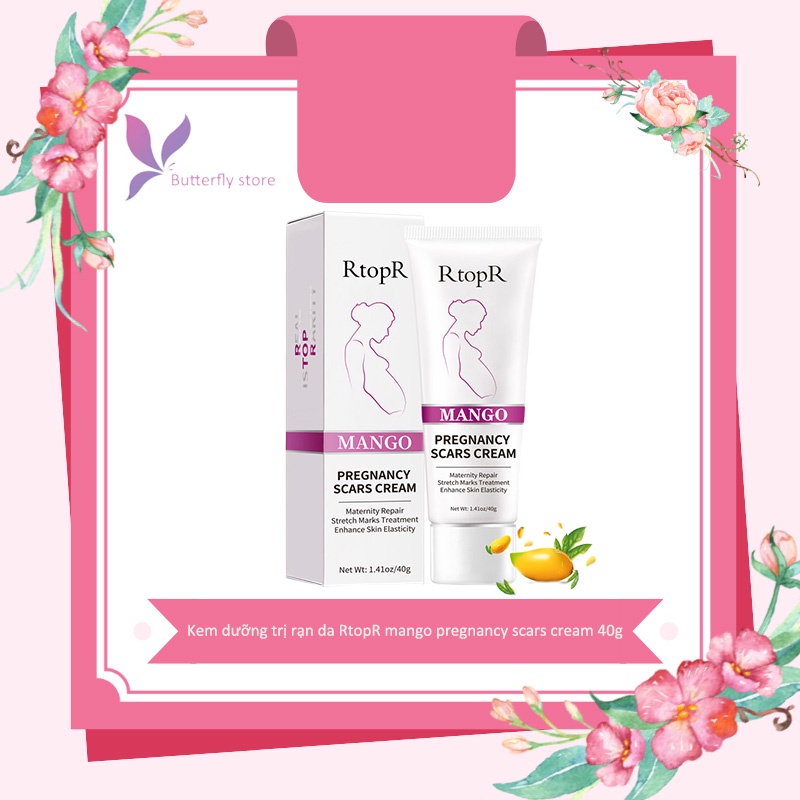 🦋giảm giá🦋Kem dưỡng trị rạn da RtopR mango pregnancy scars cream 40g Dự phòng cho phụ nữ có thai, khắc phục rạn da
