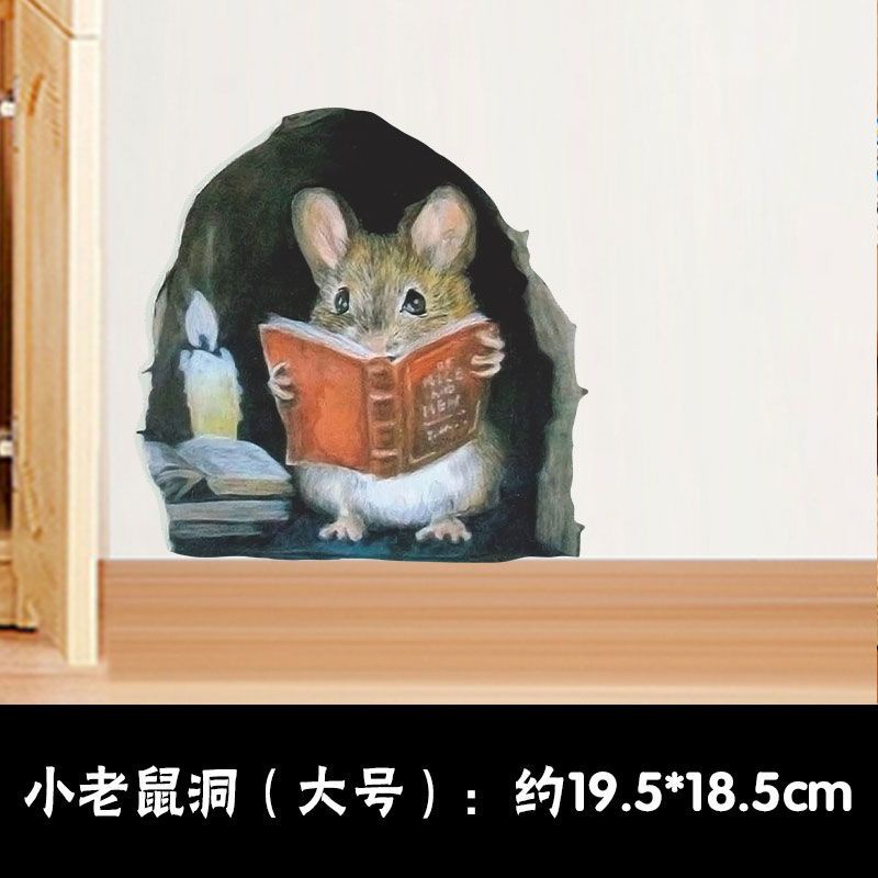 Miếng Dán Tường Vinyl Hình Mèo 3D Sống Động Trang Trí Nhà Tắm