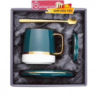 Bộ tách trà cà phê gốm sứ Kalandi cao cấp kèm Hộp quà tặng sang trọng tặng 20/11 cô giáo, mẹ các dịp