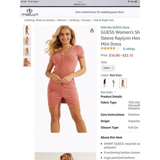 Đầm midi body Guess size xs