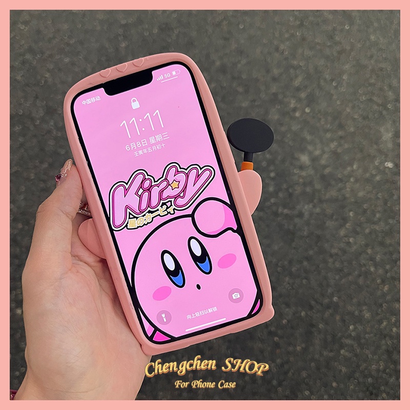Ốp Điện Thoại Silicon Hình Angry Kirby Cho iPhone14ProMax iP13Pro XS iPhone11 12Promax 13Promax 11 12 13