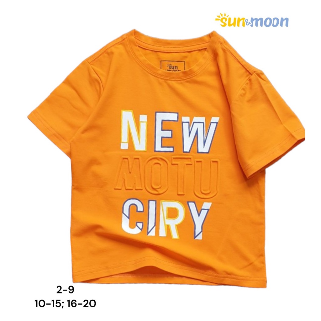 Áo thun cổ tròn bé trai 25kg đến 40kg chất liệu cotton cao cấp vải mềm mịn họa tiết chữ in nổi