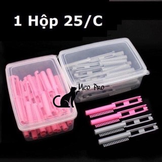 Trục uốn lạnh dập phồng chân tóc ( 1 hộp 25 cây) màu ngẫu nhiên