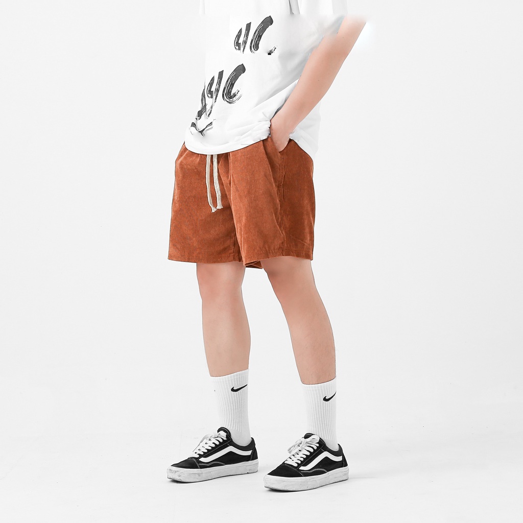 Quà tặng khâu trang cho Quần short nam nhung tăm cao cấp - Quần đùi mặc nhà đi chơi thời trang unisex