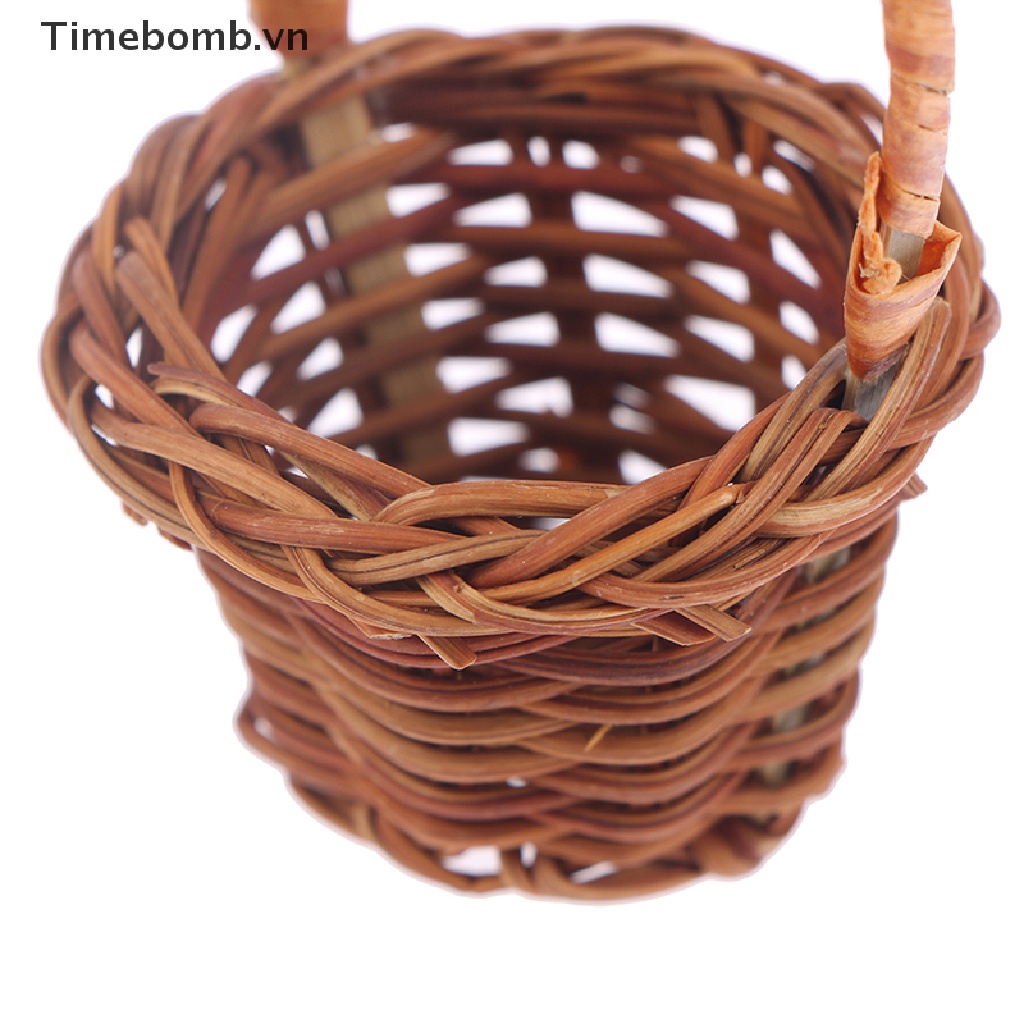 Giỏ Đan Thủ Công Đựng Rau Củ Quả Trang Trí Nhà Búp Bê Tỉ Lệ 1: 12