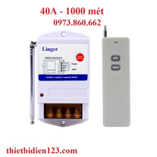 Công tắc điều khiển từ xa 1000 mét 40A [CÓ HỌC LỆNH ], Điều khiển từ xa máy bơm RF 315Mhz