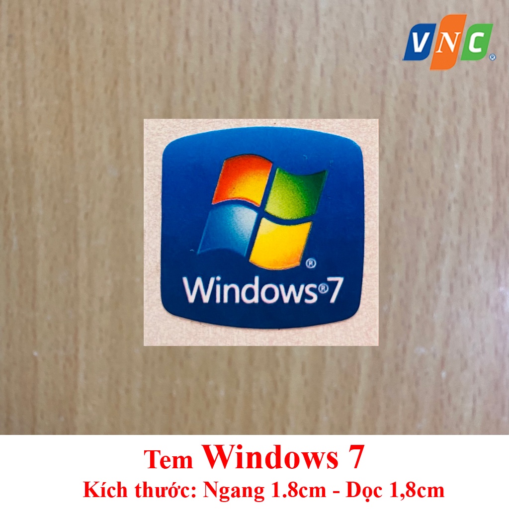 Tem Windows 7- màu Xanh