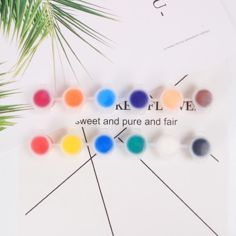 Bộ 6/12 màu vẽ Acrylic dùng để tô tranh/tô tượng/ tô đất sét…