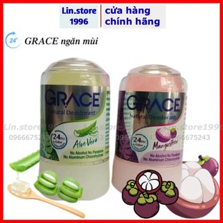 Lăn đánh tan mùi Đá Khoáng GRACE Natural Deodorant xứ sở của những nụ cười thân thiện Ngăn Mùi 24Hr Odor Protection 70g