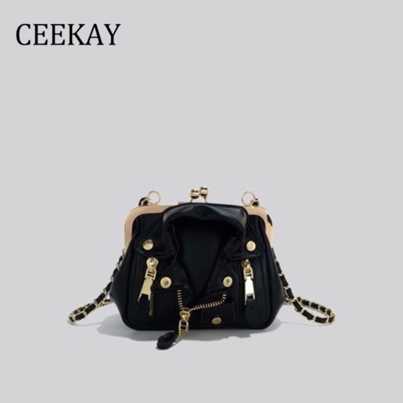 Túi Xách Quảng Châu Cao Cấp Ceekay Full Box, Túi Xách Nữ Đeo Chéo Dạng Ví Hình Dáng Áo Da -019