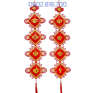 1 cặp khánh vuông câu đối liễng treo chúc mừng năm mới - vạn sự như ý phụ kiện decor trang trí tết năm mới