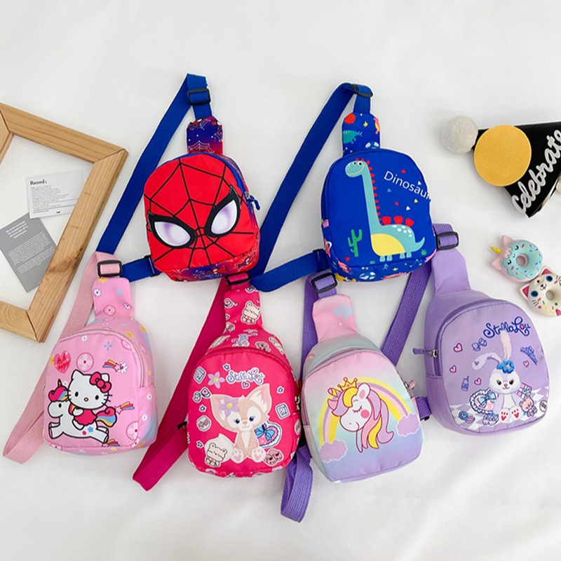 Túi Đeo Chéo Dây Rút In Hình Gấu Hoạt Hình Phong Cách Hàn Quốc Dễ Phối Đồ Dành Cho Bé Trai Và Bé Gái