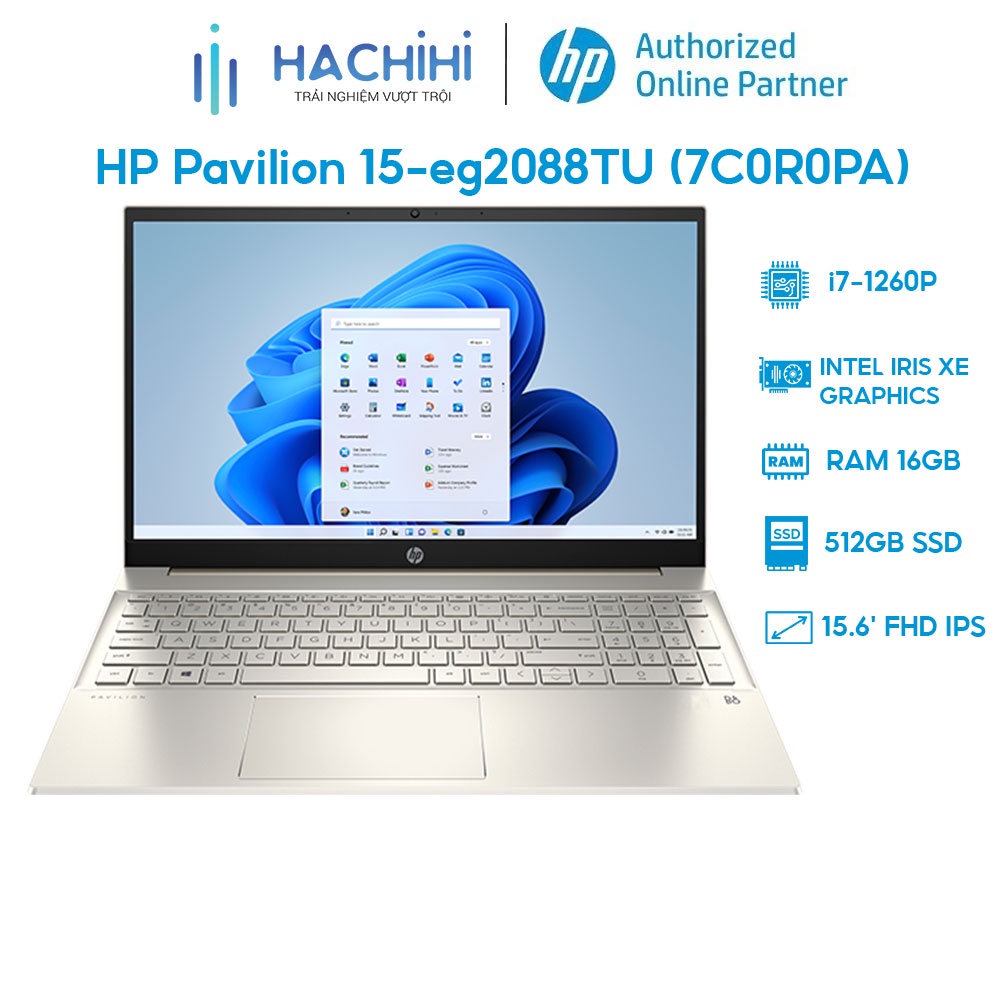 Laptop HP Pavilion 15-eg2088TU (7C0R0PA) (i7-1260P | 16GB | 512GB | Intel Iris Xe Graphics | 15.6' FHD | Win 11)