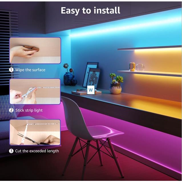 Dây Đèn LED DC 5V USB 2835 1- 5m Ánh Sáng Trắng Ấm Trang Trí Phông Nền TV Mới