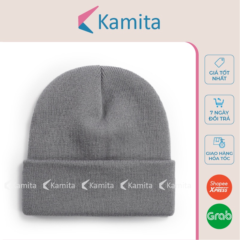 Mũ Len Dài Trơn Beanie Cao Cấp KAMITA Thời Trang Hàn Quốc, Nón Len Đẹp Unisex Nam Nữ Giá Rẻ Mùa Đông Nhiều Màu ML17