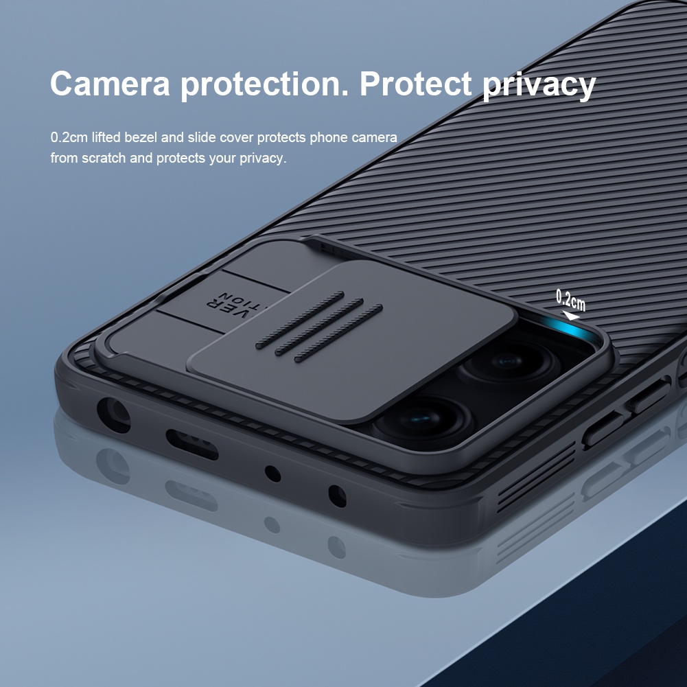 Ốp Điện Thoại Nillkin Bằng TPU + PC Chống Sốc Có Nắp Trượt Bảo Vệ Camera Cho Redmi Note 12 Pro / Redmi Note 12 Pro