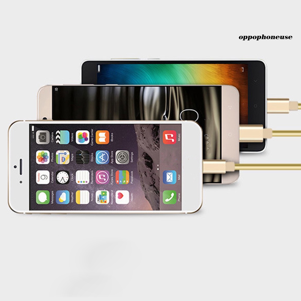 Dây Cáp Sạc Nhanh 3 Trong 1 Micro-USB 8 Pin 2.4A Cho Điện Thoại Oppo