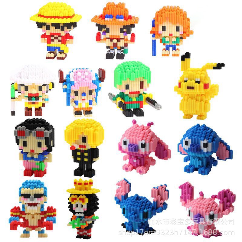 Khối Lego xếp hình nhân vật Anime, Disney hoạt họa dễ thương giúp bé phát triển trí tuệ