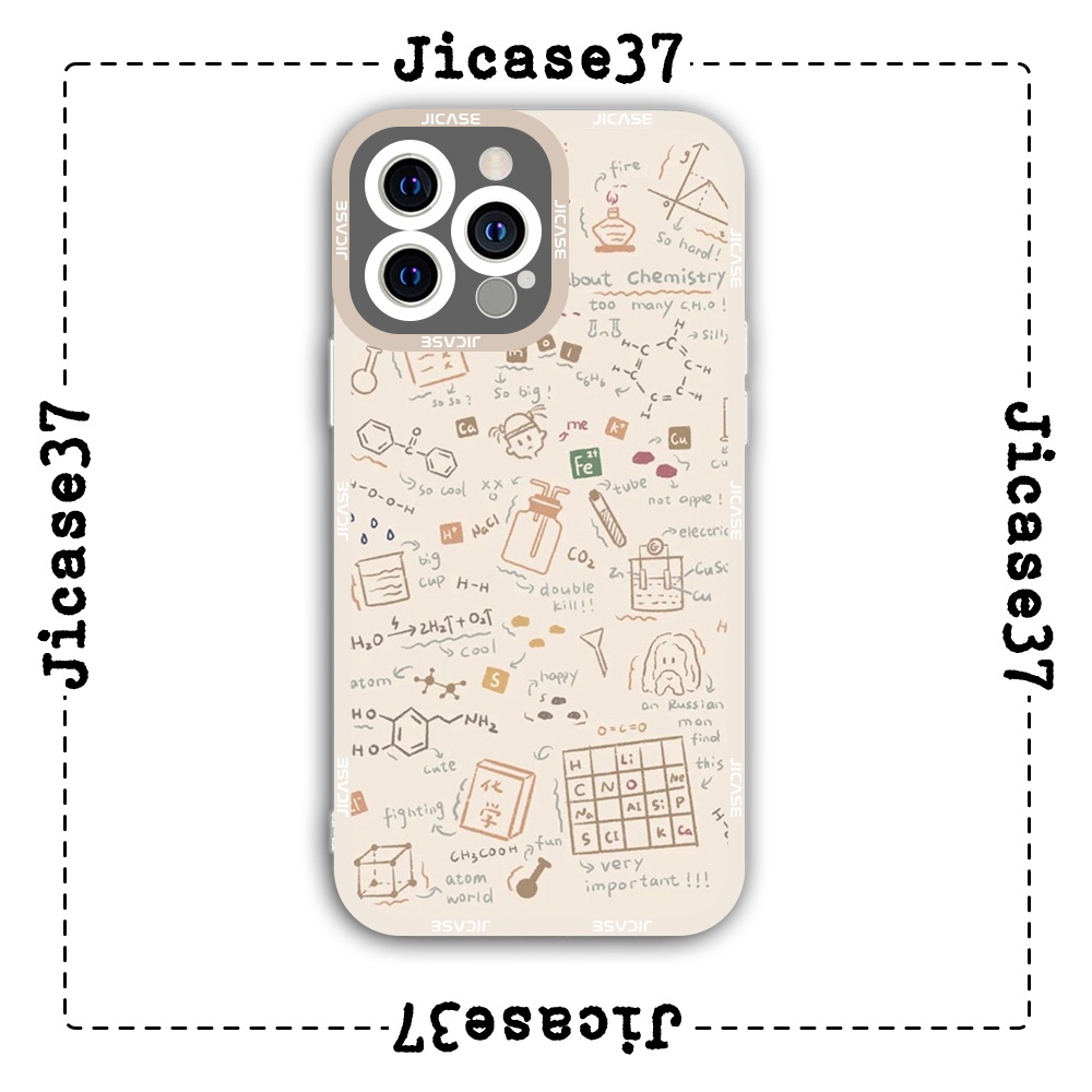 Ốp lưng iphone cạnh vuông Jicase họa tiết hóa học 6plus/6s/6splus/7/7plus/8/8plus/x/xs/11/12/pro/max/plus/promax