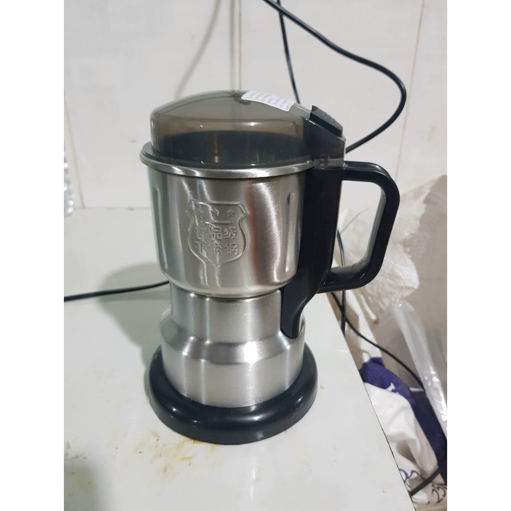 Máy xay hạt khô , gia vị , xay bột cà phê, lạc, đậu, đỗ đa năng sử dụng cho gia đình cối inox