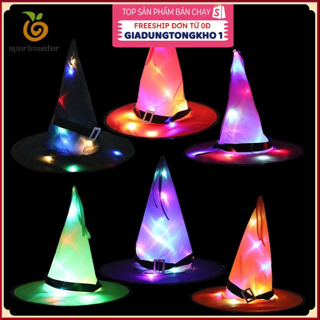 PVN18271 Mũ Phù Thủy Có Đèn Led Phát Sáng Halloween T2 Giá Rẻ