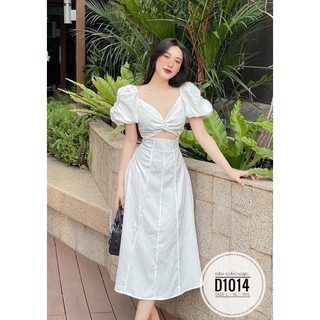 BIGSIZE Đầm dài xoắn ngực D1014