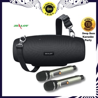 Loa bluetooth cao cấp công suất lớn 60w party du lịch kèm micro hát karaoke âm bass mạnh nghe nhạc lossles Zealot S67