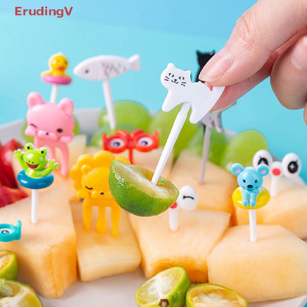 Nĩa Ăn Trái Cây / Tráng Miệng / Thức Ăn Tráng Miệng Mini Hình Động Vật Hoạt Hình Dành Cho Trẻ Em [Mới]