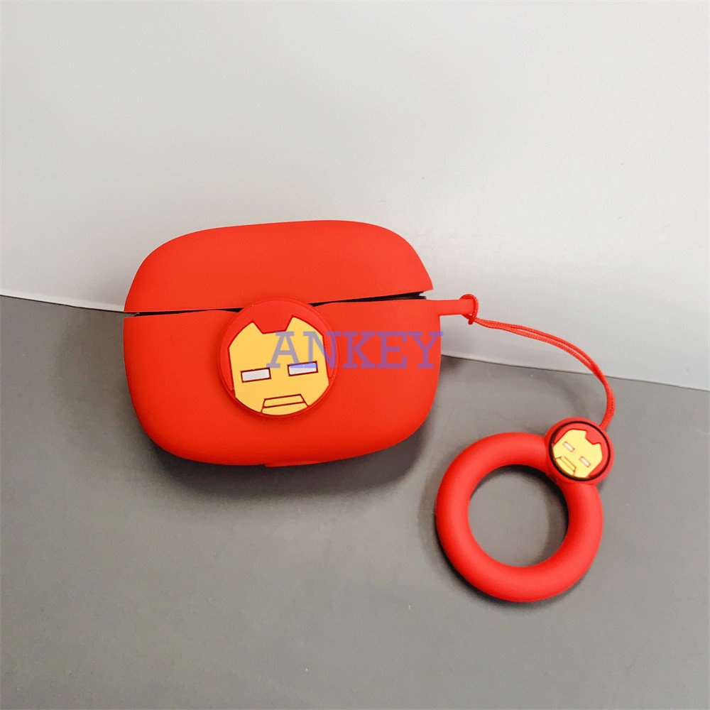 Sony Ambie AM-TW01 LinkBuds S WF-LS900N L900 WF-SP800N SP700N Cover Vỏ Bảo Vệ Hộp Sạc Tai Nghe Sony Ambie AM-W01 LinkBuds S WF-LS900N L900 WF-SP800N SP700N Bằng Silicon Chống Thấm Nước Hình Siêu Anh Hùng