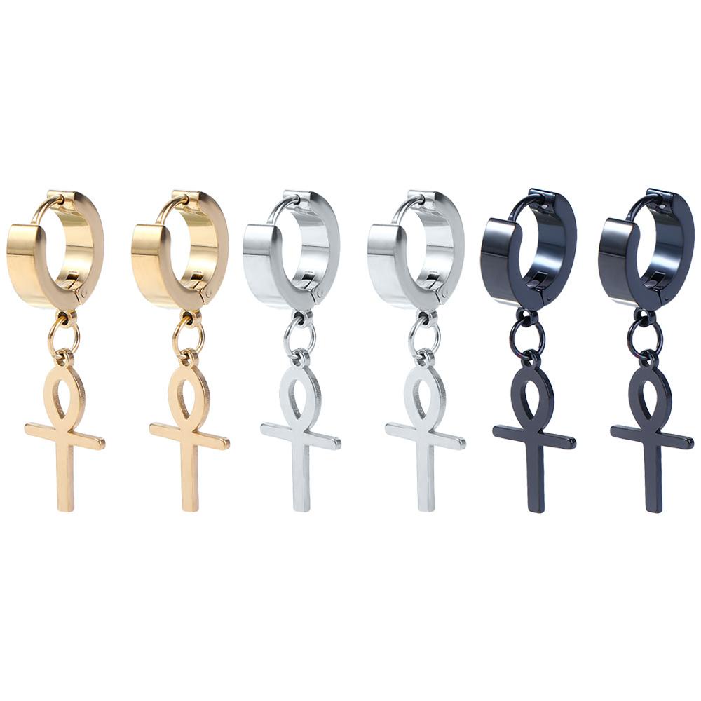 Bông Tai Dạng Vòng Phối Tua Rua Phong Cách Punk Cổ Điển Thời Trang Cho Nam