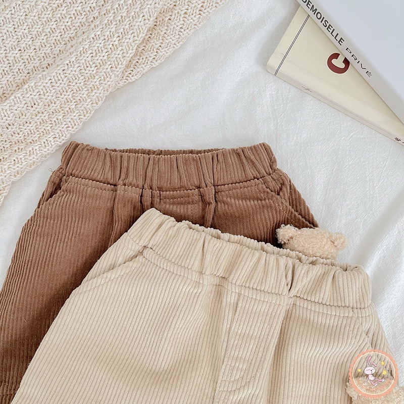 Quần Dài Ống Rộng Lưng Thun In Họa Tiết Hoạt Hình Gấu Dễ Thương Cho Bé Trai Và Gái