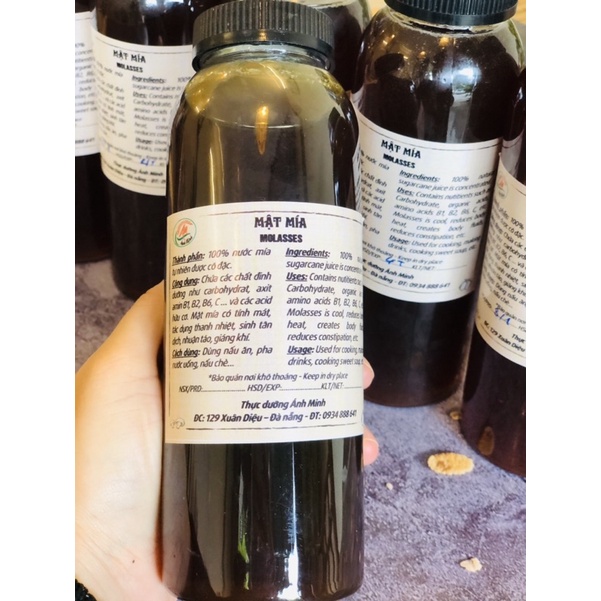 500ml Mật mía thực dưỡng nguyên chất- Thực dưỡng Ánh Minh