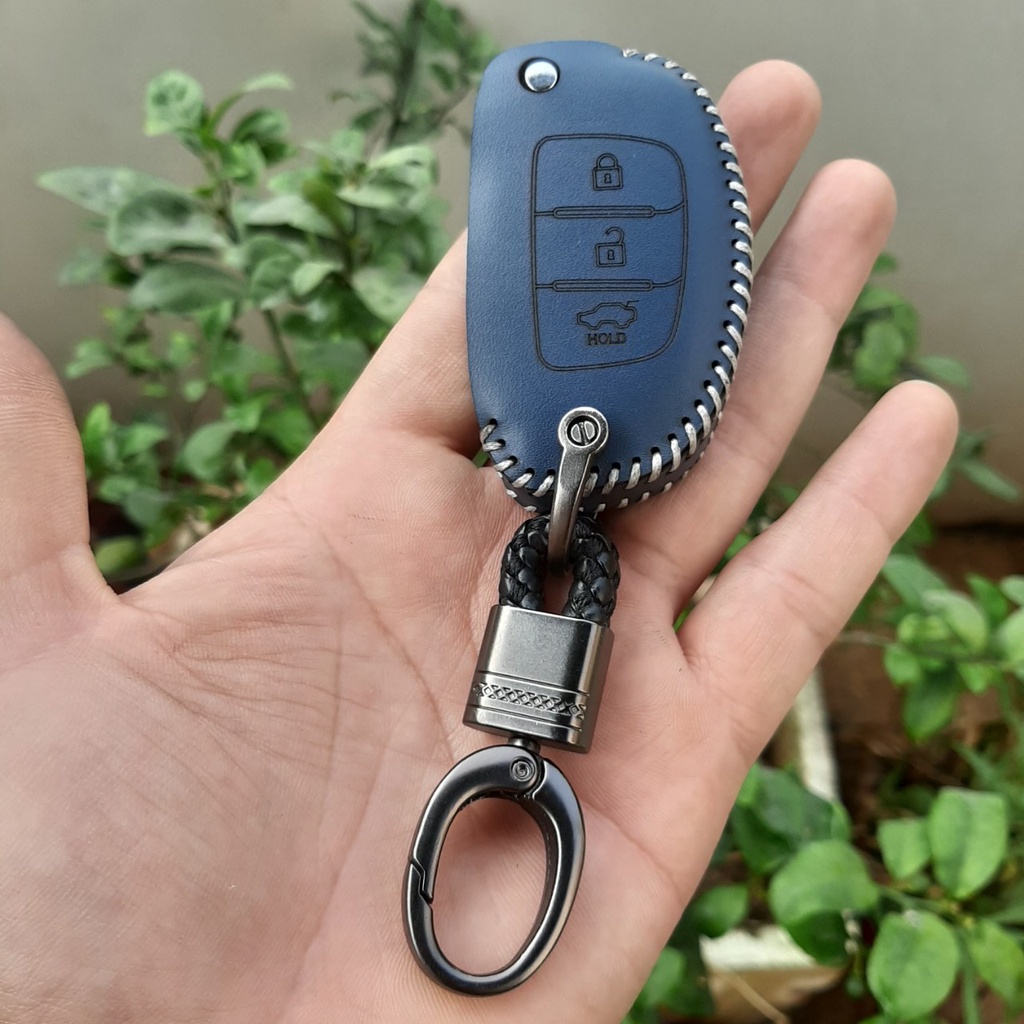 Bao da chìa khoá hyundai I10 bản thiếu, accent, solati chìa điện gập. Bảo hành 2 năm, da thật 100%