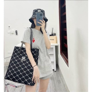 Túi tote mlb ny monogram tote bag new york, túi xách ny mlb nữ full tag code