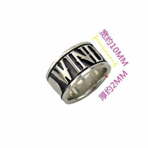 Nhẫn Bạc s925 Mặt Rộng In Chữ Kamen Rider W Shotaro Phong Cách Thời Trang 2023