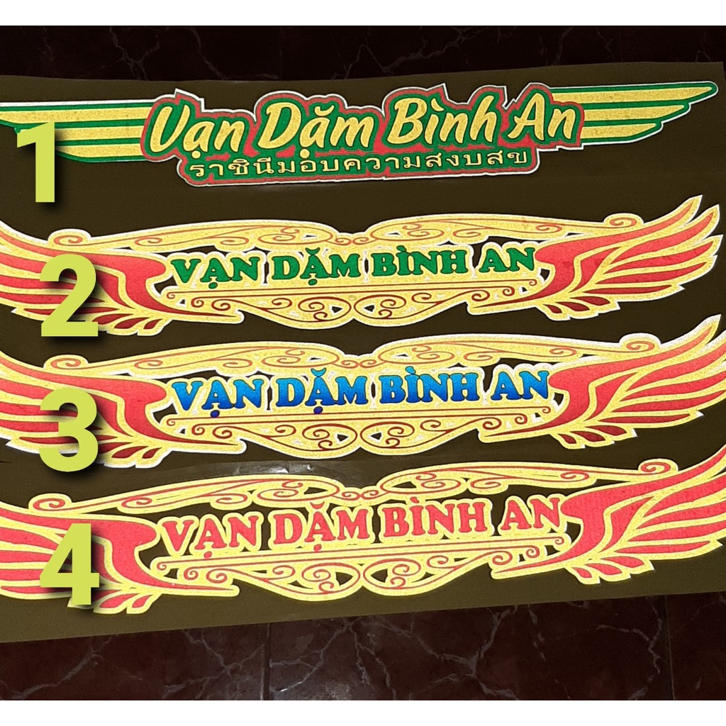 tem dán cho xe tải _ vạn dặm bình yên