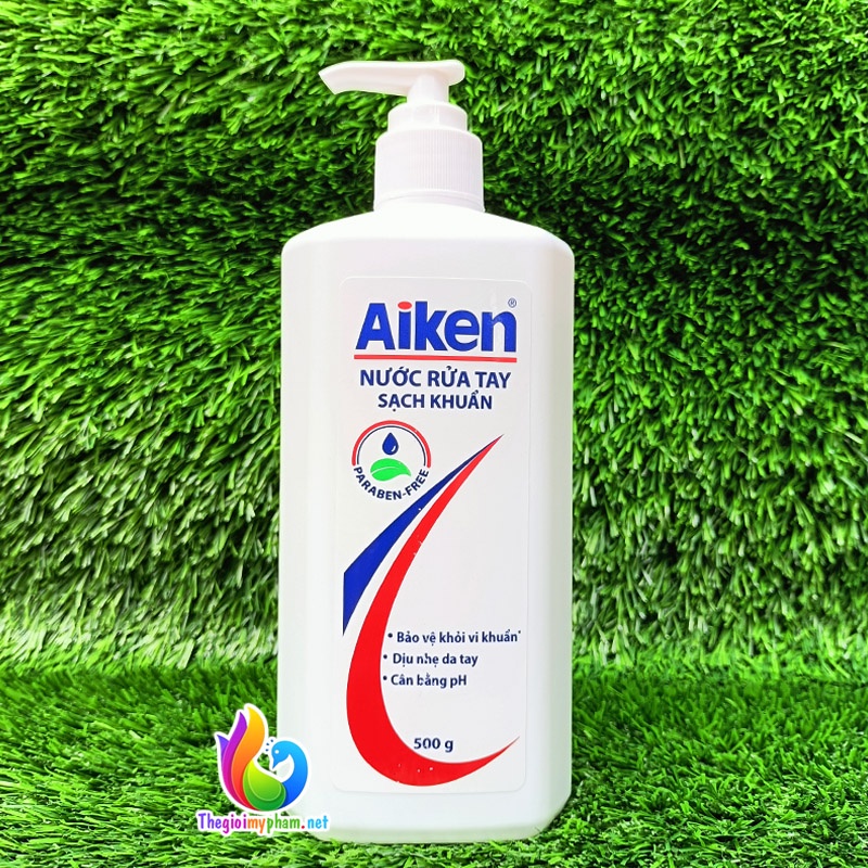 Nước Rửa Tay Sạch Khuẩn Aiken 500g Tặng Xà Bông Romano