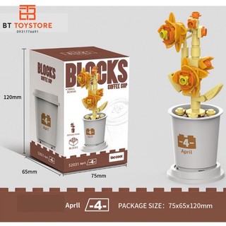 Lego hoa mini- Lắp ráp hoa 12 tháng để bàn