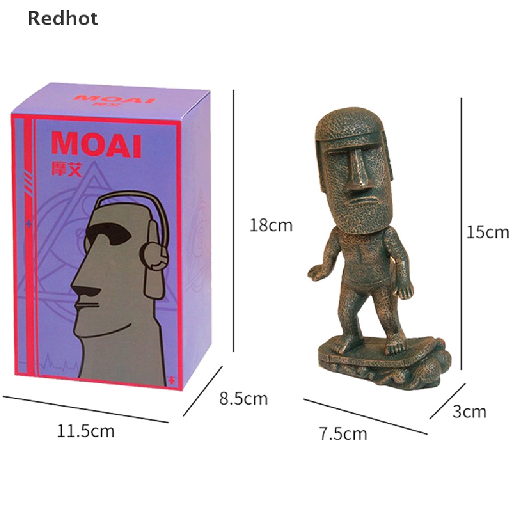 &lt; Redhot &gt; Bức Tượng Đá Moai Bằng Resin Đơn Giản Sáng Tạo Ngẫu Nhiên Làm Quà Tặng Vui Nhộn Đang Bán Chạy