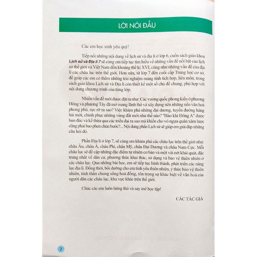Sách - SGK Lịch sử và địa lí 7 - Kết nối