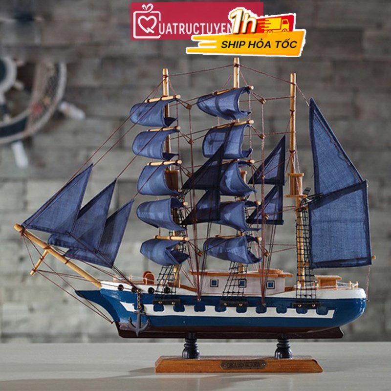 Mô hình thuyền buồm FJ45A5/FJ45A4 size 43cm - Quà tặng tân gia, khai trương