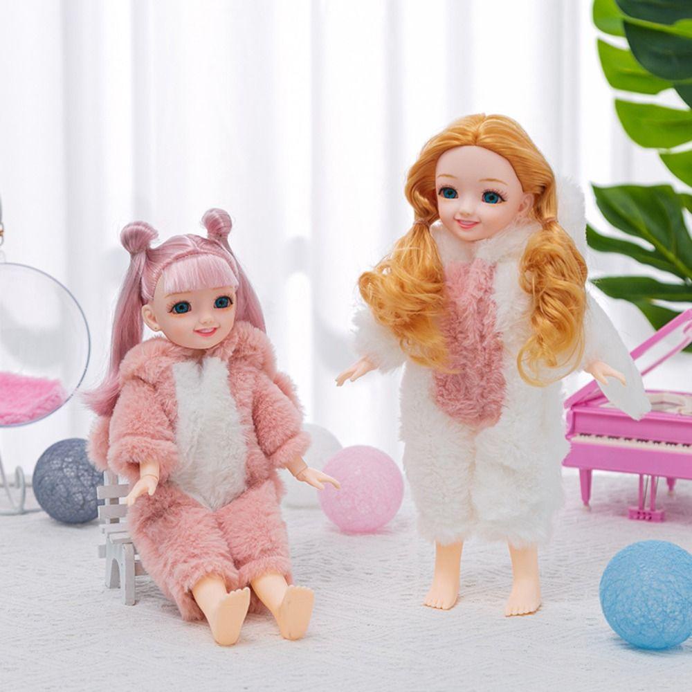 Quần Áo Búp Bê Thỏ QUINTON 12 inch / 30cm Bằng Vải Lông Có Mũ Trùm Đầu DIY Dễ Thương Làm Quà Tặng Cho Bé Gái