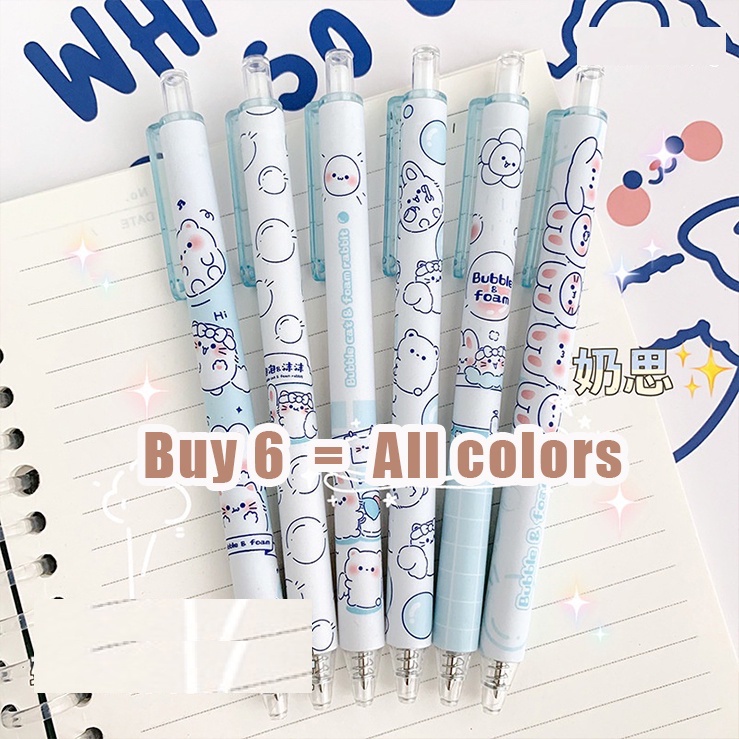 Bút Gel Mực Đen Ngòi 0.5mm Kiểu Hoạt Hình Dễ Thương Cho Học Sinh - Yala