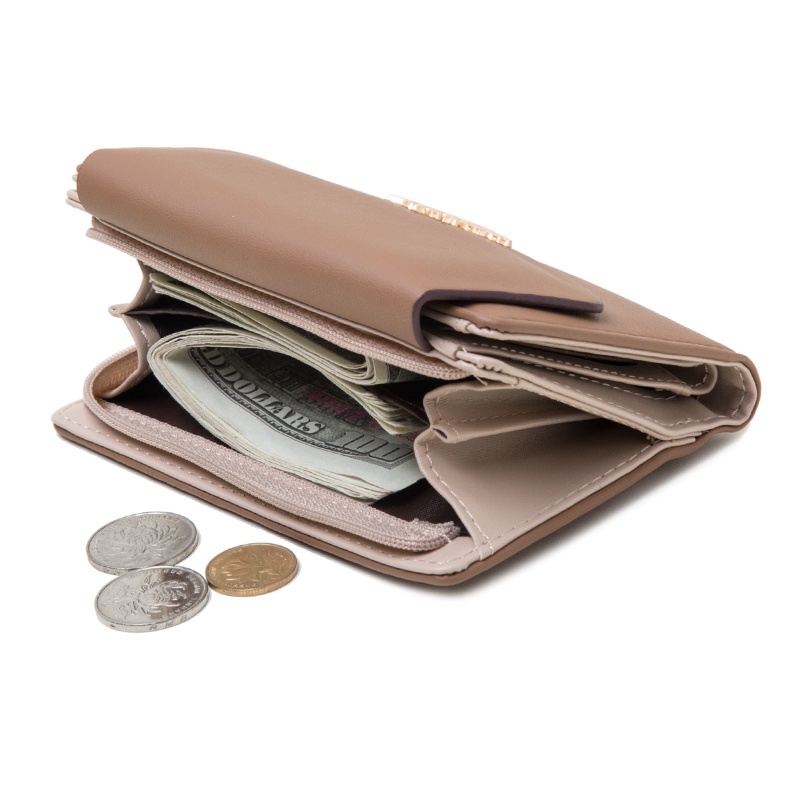 Ví Nữ Cầm Tay Có Khóa Kéo Thời Trang Giá Đỡ