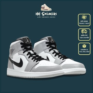 Giày Jordan cổ cao màu ghi xám hàng 11 cao cấp - Giày thể thao nam nữ Jordan cao cổ Full Box
