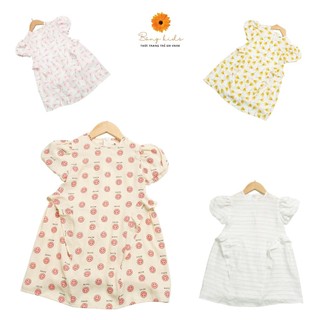 Váy bé gái chất thô-kate, đầm bé gái size 2-12 tuổi, đầm trẻ em BONGKIDS có nhiều màu