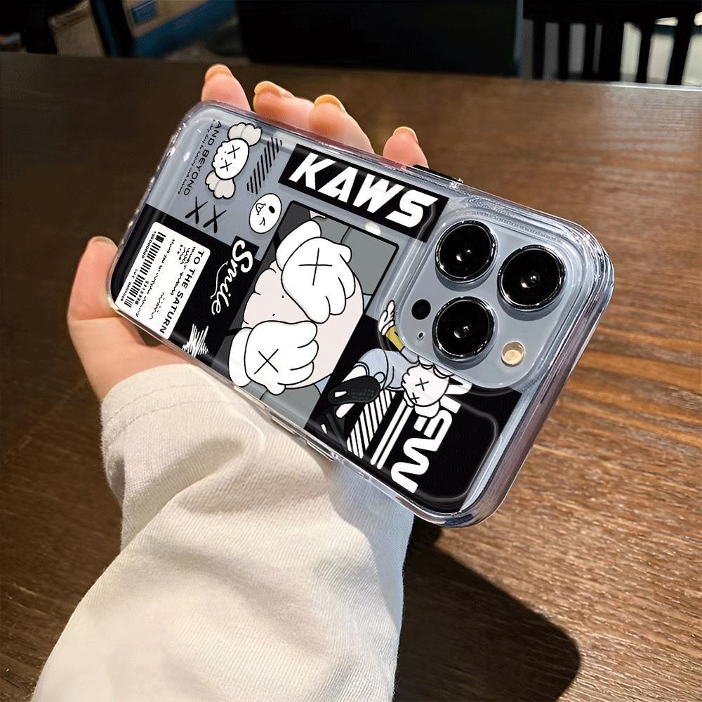 Ốp Điện Thoại Tpu Trong Suốt In Hình Gấu KAWS Thời Trang Cho iphone 14promax 13 12 11 7Plus 7 8 X XR XSMax