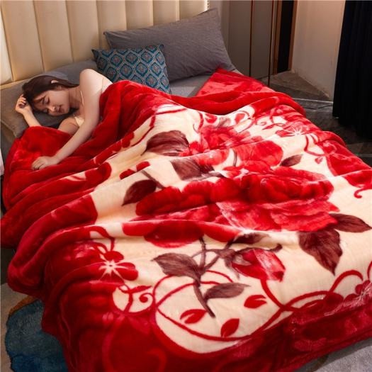Chăn tuyết nhung 2 lớp mềm mịn mùa đông chất nỉ nhung dày đẹp cân nặng 1.8KG